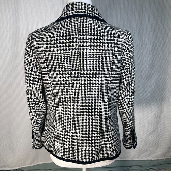 Talbots Blazer Classic Houndstooth Sophisticated Professional Office 10p Career - Picture 2 of 9